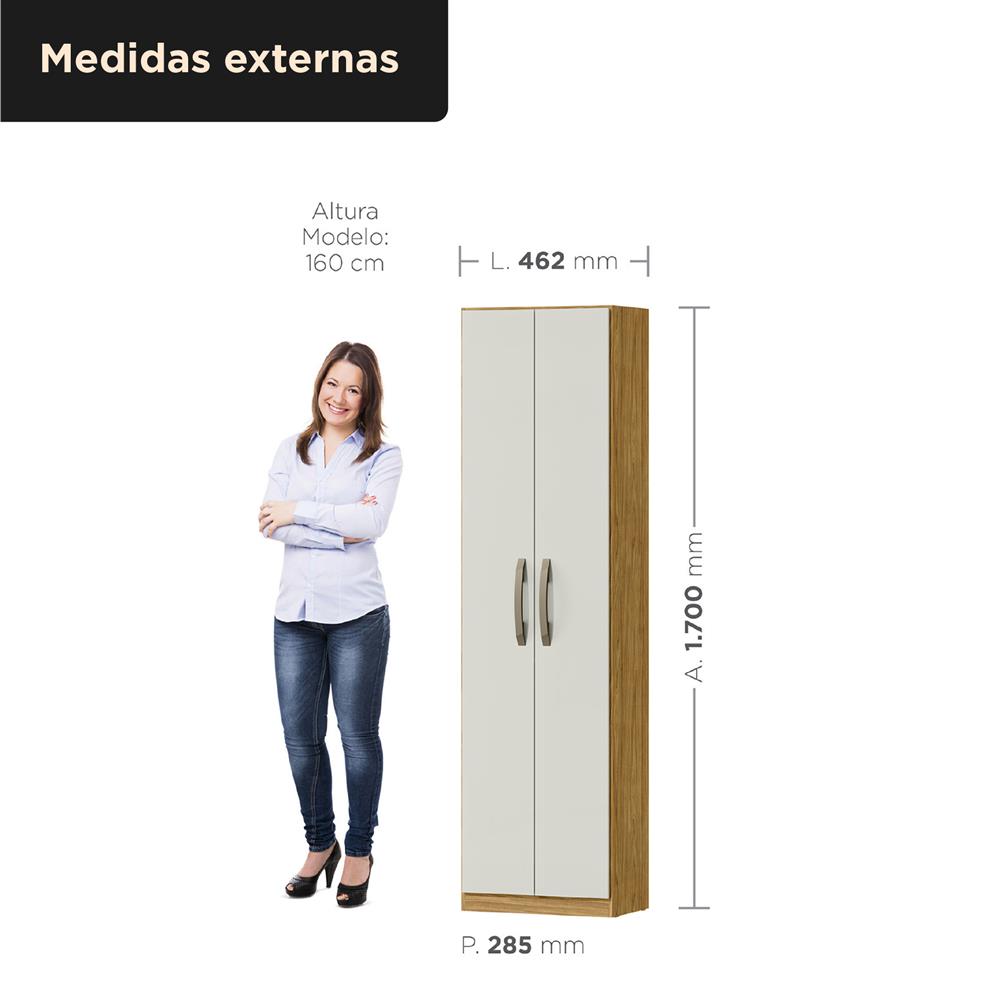 Multiuso Organizador 2 portas 5 prateleiras Elara - marrocos / off-white  MU019  