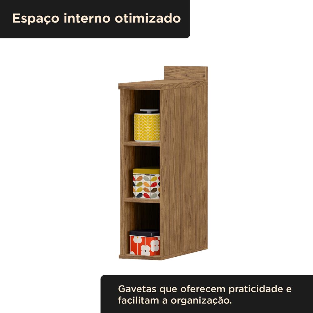 Balcão adega 20cm 100% MDF Toscana - freijó / freijó BTO01 