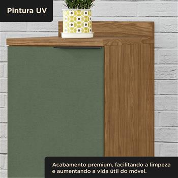 Balcão 40cm 100% MDF Toscana - freijó / jade BTO05 