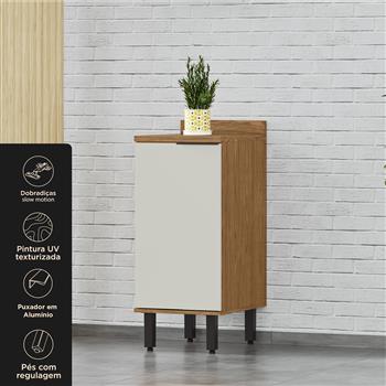 Balcão 40cm 100% MDF Toscana - freijó / off-white BTO05 