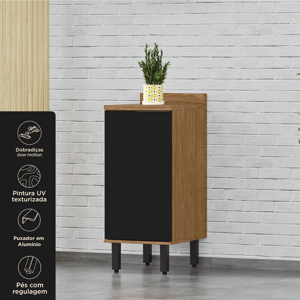 Balcão 40cm 100% MDF Toscana - freijó / nero BTO05 