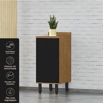 Balcão 40cm 100% MDF Toscana - freijó / nero BTO05 