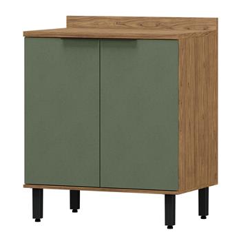 Balcão 80cm 100% MDF Toscana - freijó / jade BTO02 