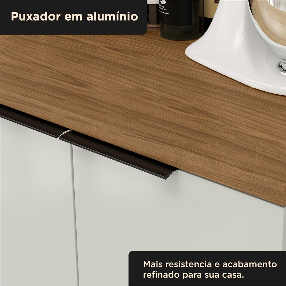 Balcão 80cm 100% MDF Toscana - freijó / off-white BTO02 