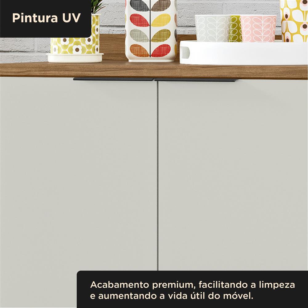 Balcão 80cm 100% MDF Toscana - freijó / off-white BTO02 