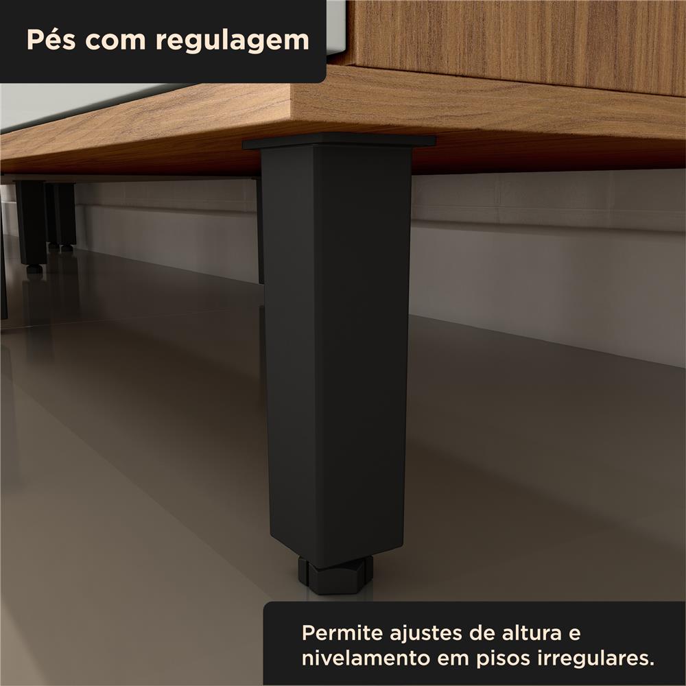 Balcão 80cm 100% MDF Toscana - freijó / off-white BTO02 