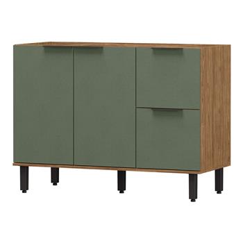 Balcão 120cm 100% MDF Toscana - freijó / jade BTO03 