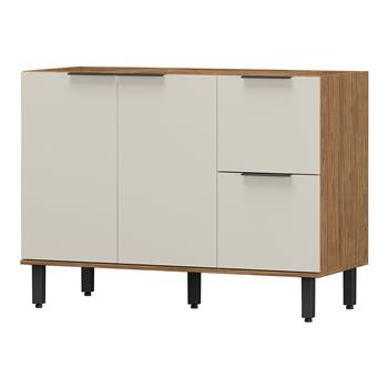 Balcão 120cm 100% MDF Toscana - freijó / off-white BTO03 