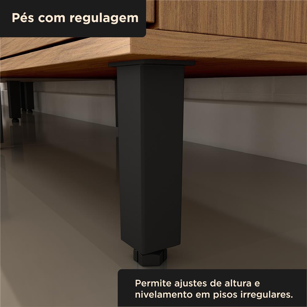Balcão canto reto 100% MDF Toscana - freijó / freijó BTO04 