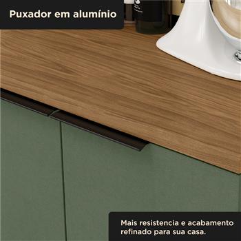  Balcão canto reto 100% MDF Toscana - freijó / jade BTO04 