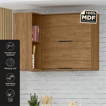 Aéreo canto reto 100% MDF Toscana - freijó / freijó ATO04 