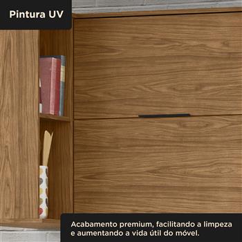 Aéreo canto reto 100% MDF Toscana - freijó / freijó ATO04 