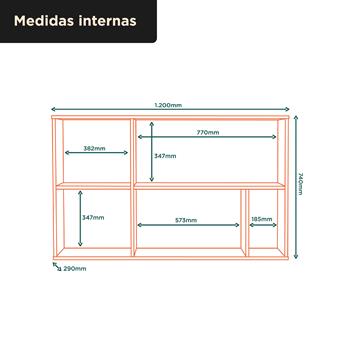 Aéreo 120cm 100% MDF Toscana - duas portas - freijó / freijó ATO05 