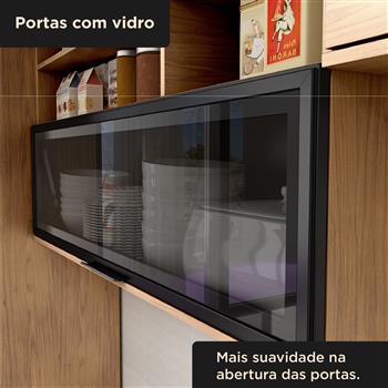 Aéreo 120cm 100% MDF Toscana - duas portas - freijó / freijó ATO05 