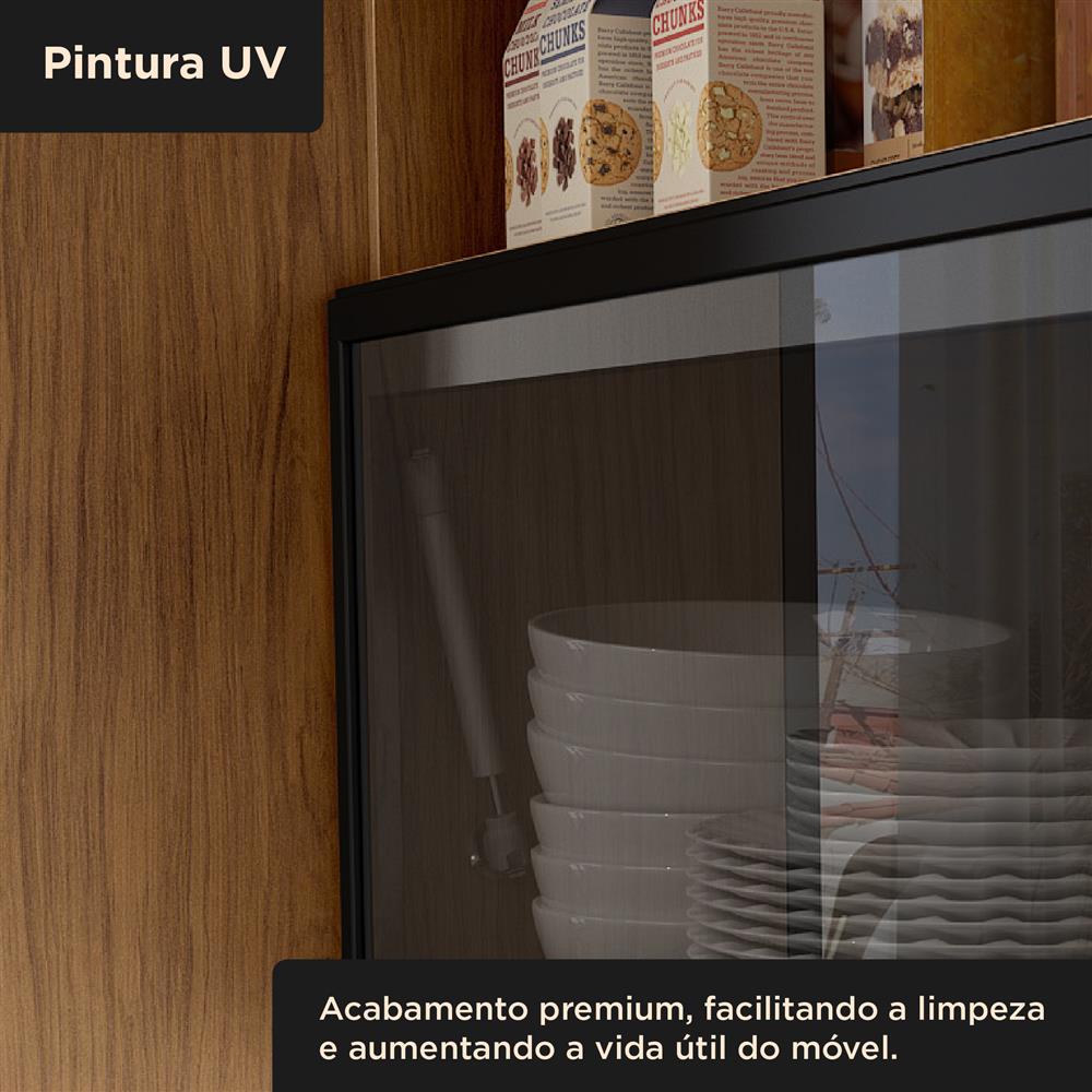 Aéreo 120cm 100% MDF Toscana - duas portas - freijó / freijó ATO05 