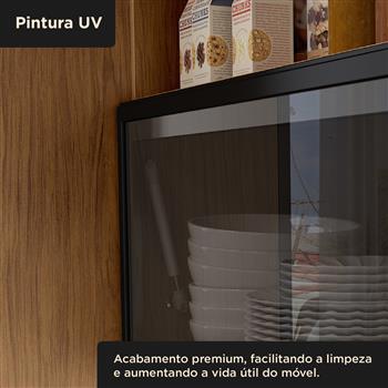 Aéreo 120cm 100% MDF Toscana - duas portas - freijó / freijó ATO05 