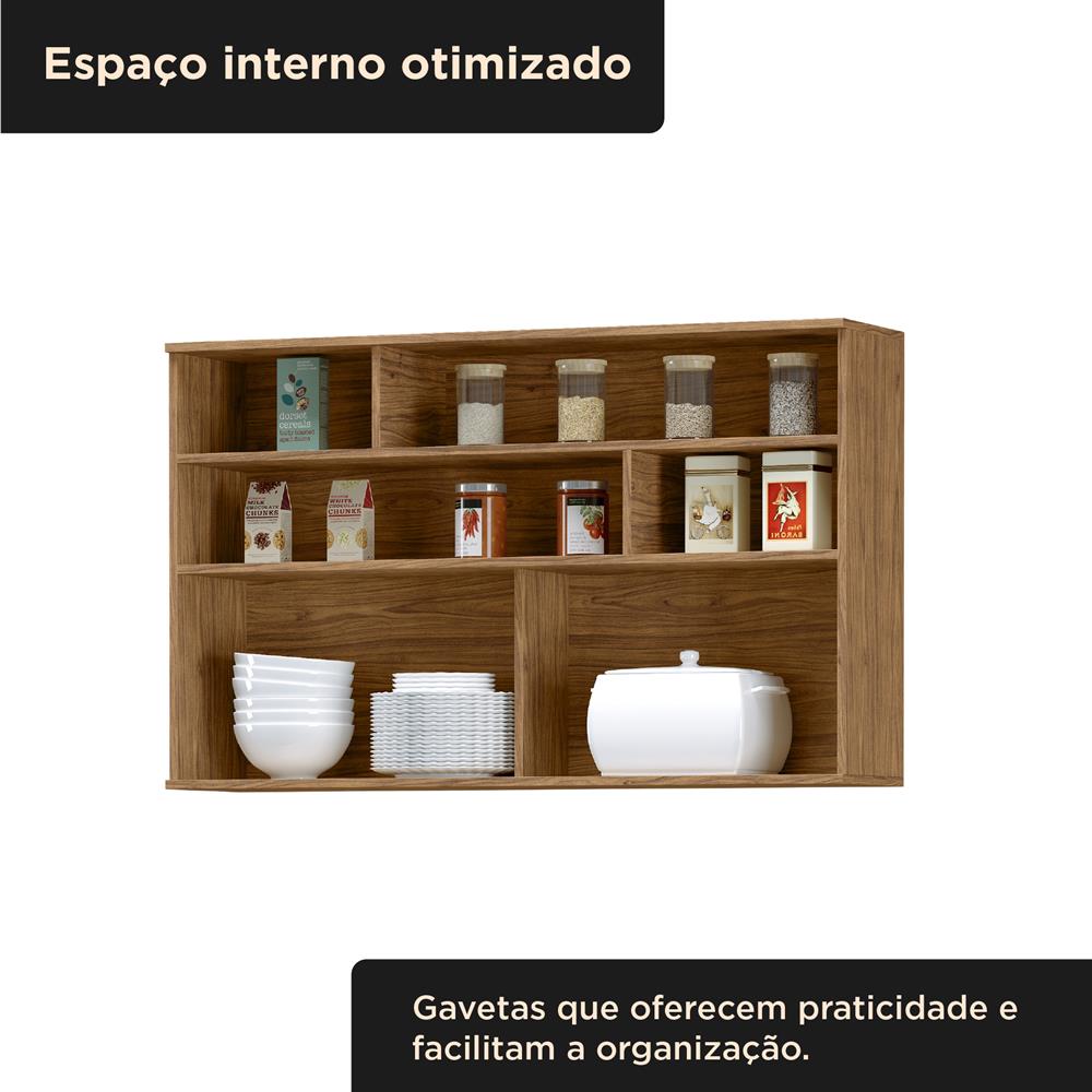 Aéreo 120cm 100% MDF Toscana - uma porta - freijó / freijó ATO03 