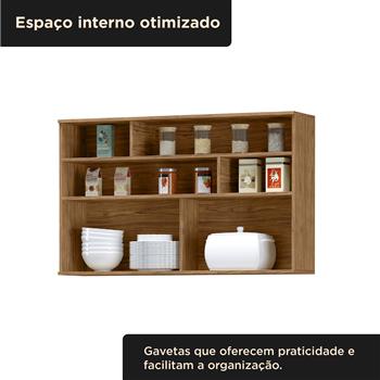 Aéreo 120cm 100% MDF Toscana - uma porta - freijó / freijó ATO03 