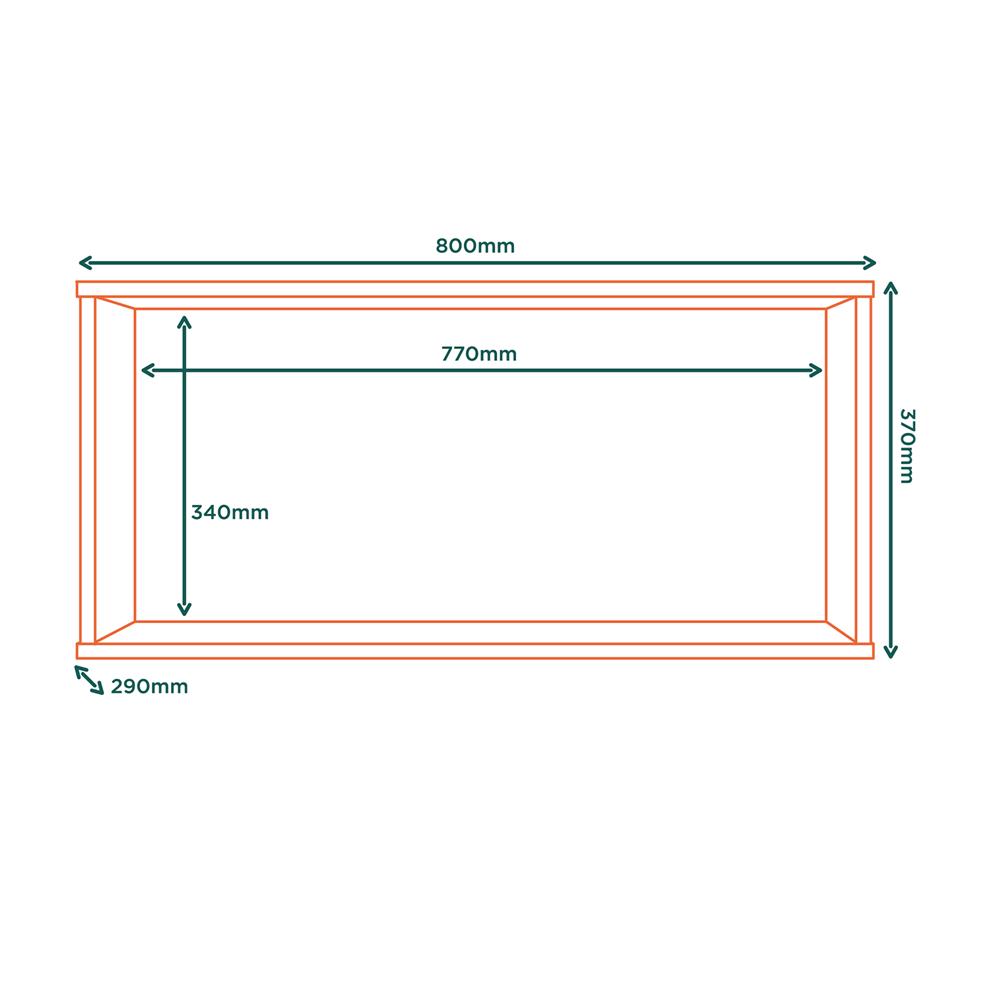Aéreo basculante 80cm 100% MDF Toscana - freijó / freijó ATO02