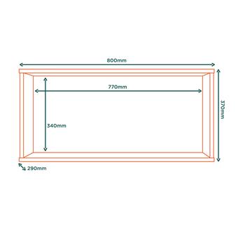 Aéreo basculante 80cm 100% MDF Toscana - freijó / freijó ATO02