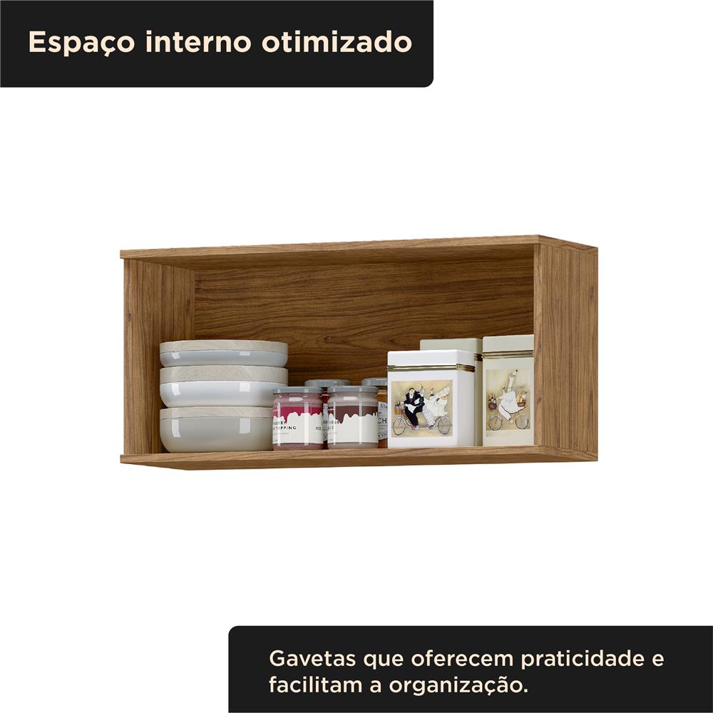 Aéreo basculante 80cm 100% MDF Toscana - freijó / freijó ATO02 