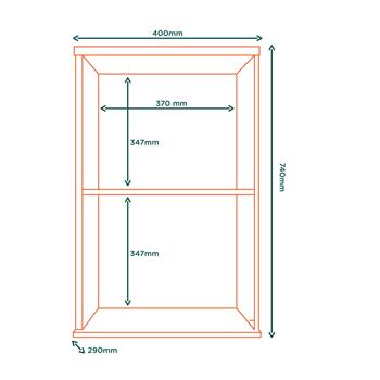 Aéreo basculante 40cm 100% MDF Toscana - freijó / freijó ATO06