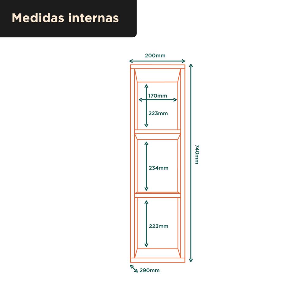 Aéreo basculante 20cm 100% MDF Toscana - freijó / freijó ATO01 