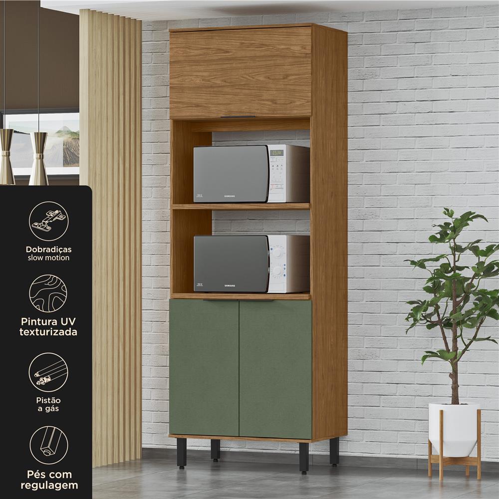 Torre quente 2 fornos 100% MDF Toscana - freijó / jade   TTO01 