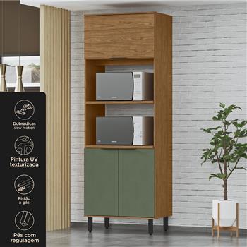 Torre quente 2 fornos 100% MDF Toscana - freijó / jade   TTO01 