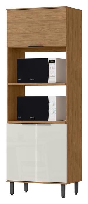 Torre quente 2 fornos 100% MDF Toscana - freijó / off-white  TTO01 