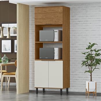 Torre quente 2 fornos 100% MDF Toscana - freijó / off-white  TTO01 