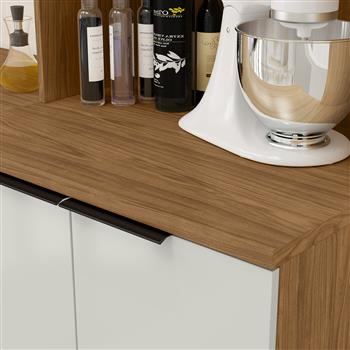 Torre quente 2 fornos 100% MDF Toscana - freijó / off-white  TTO01 