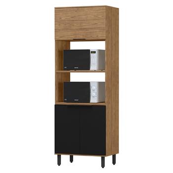 Torre quente dois fornos 100% MDF Toscana - freijó / nero TTO01 