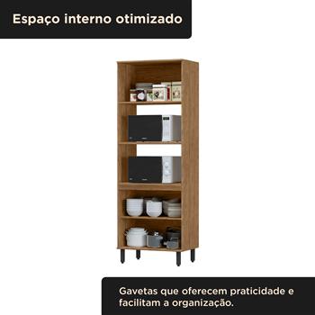 Torre quente dois fornos 100% MDF Toscana - freijó / nero TTO01 