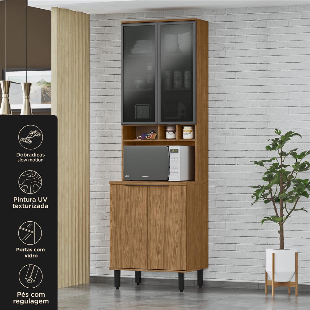 Paneleiro 1 forno 100% MDF Toscana - freijó / freijó   PTO01 