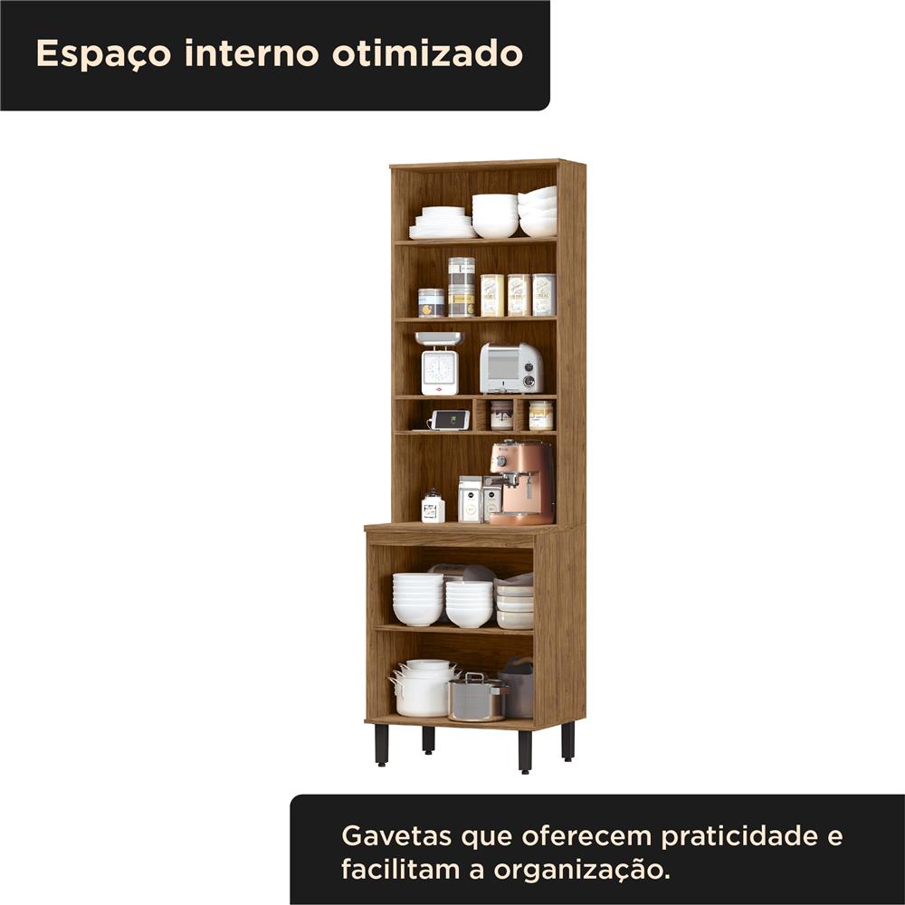 Paneleiro 1 forno 100% MDF Toscana - freijó / freijó   PTO01 