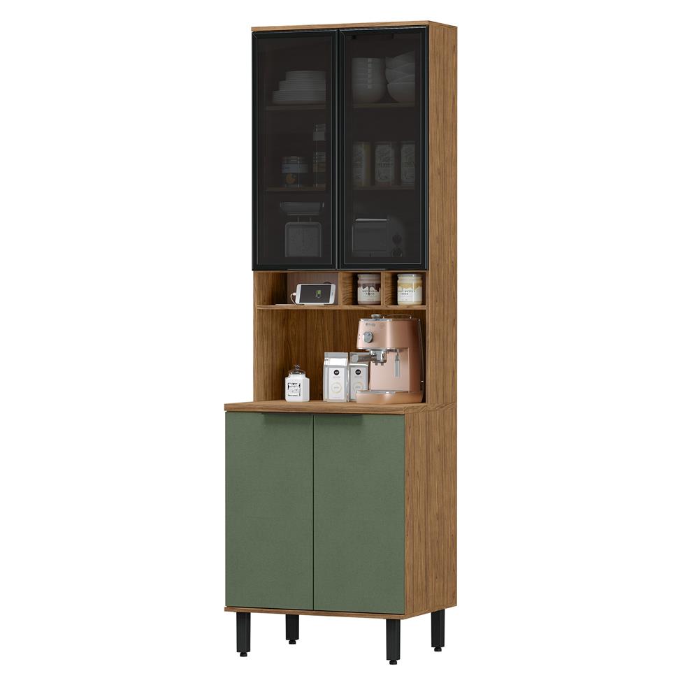 Paneleiro 1 forno 100% MDF Toscana - freijó / jade PTO01 