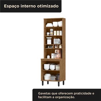 Paneleiro 1 forno 100% MDF Toscana - freijó / jade PTO01 