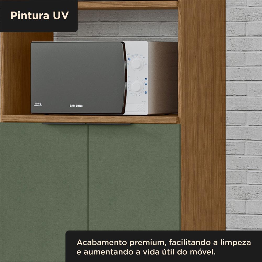 Paneleiro 1 forno 100% MDF Toscana - freijó / jade PTO01 