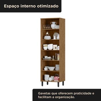 Paneleiro 2 portas 100% MDF Toscana - freijó / freijó   PTO03 