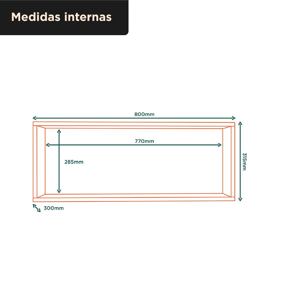 Aéreo 80cm Glória - castanho / castanho  AGL01 