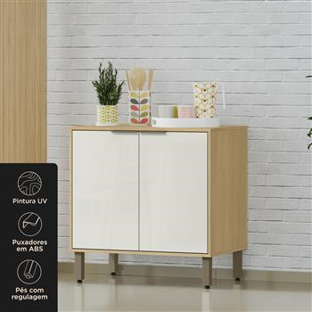 Balcão 80cm Glória - castanho / off-white  BGL01 