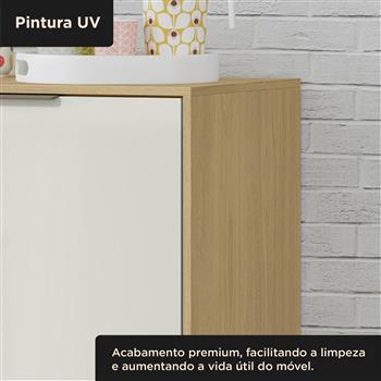 Balcão 80cm Glória - castanho / off-white  BGL01 