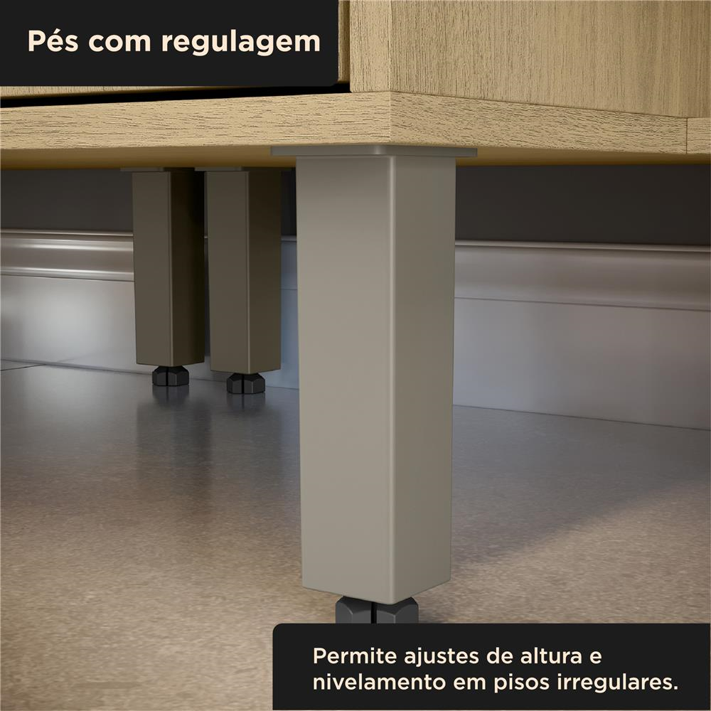 Balcão 80cm Glória - castanho / off-white  BGL01 