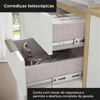 Balcão 120cm Glória - castanho / off-white BGL02 