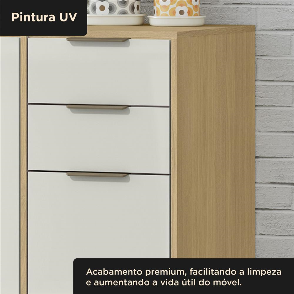 Balcão 120cm Glória - castanho / off-white BGL02 