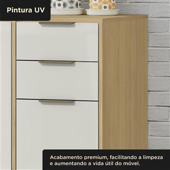 Balcão 120cm Glória - castanho / off-white BGL02 