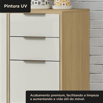 Balcão 120cm Glória - castanho / off-white BGL02 