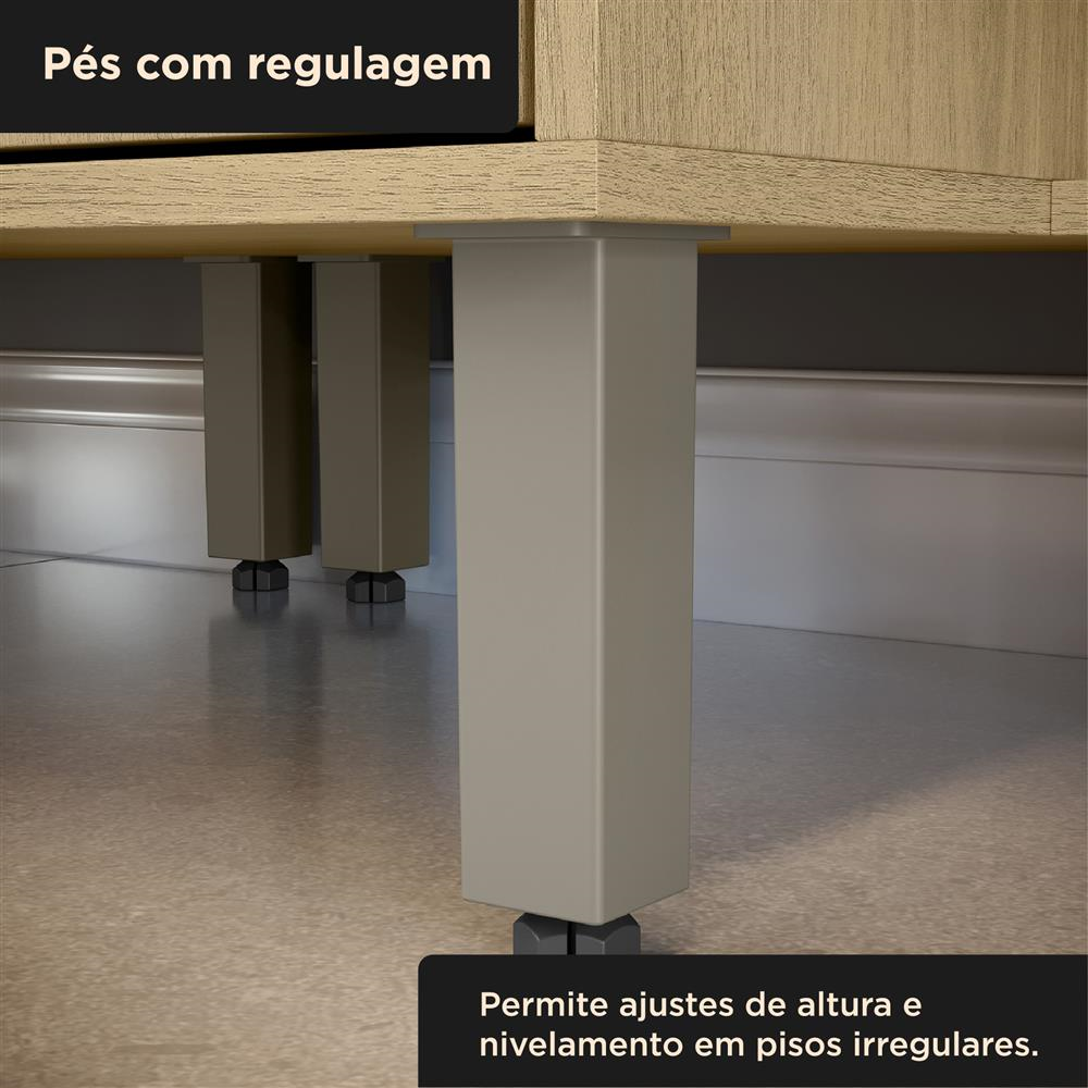 Balcão 120cm Glória - castanho / off-white BGL02 