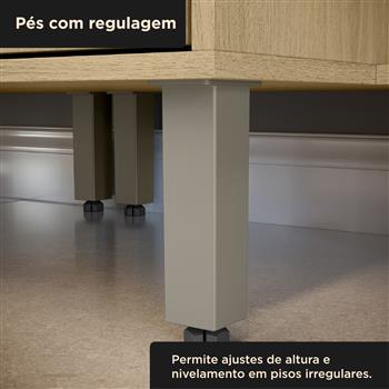 Balcão 120cm Glória - castanho / off-white BGL02 